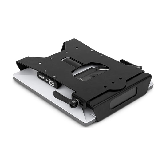Black Revolink Quick Release Mount with the Devos AMPak 145 battery locked underneath the Starlink Mini