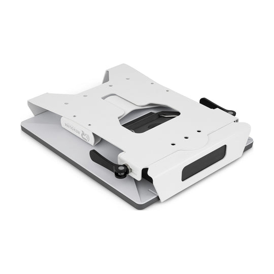 White Revolink Quick Release Mount with the Devos AMPak 145 battery locked underneath the Starlink Mini