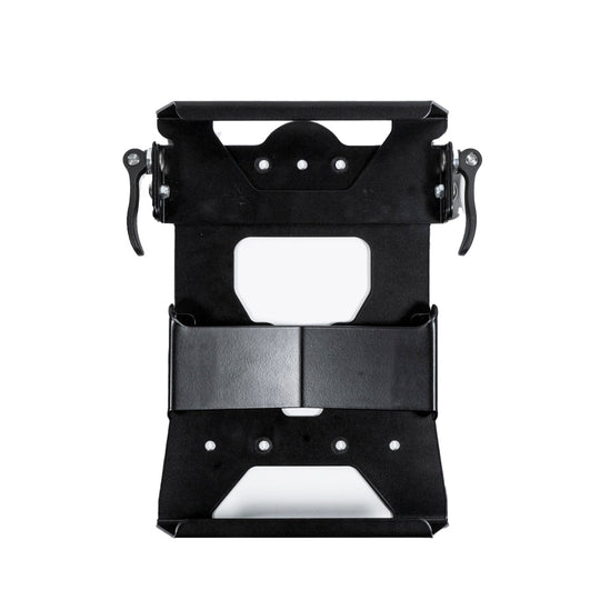 Revolink Quick Release Mount for Starlink Mini with cam-lever handles, top view