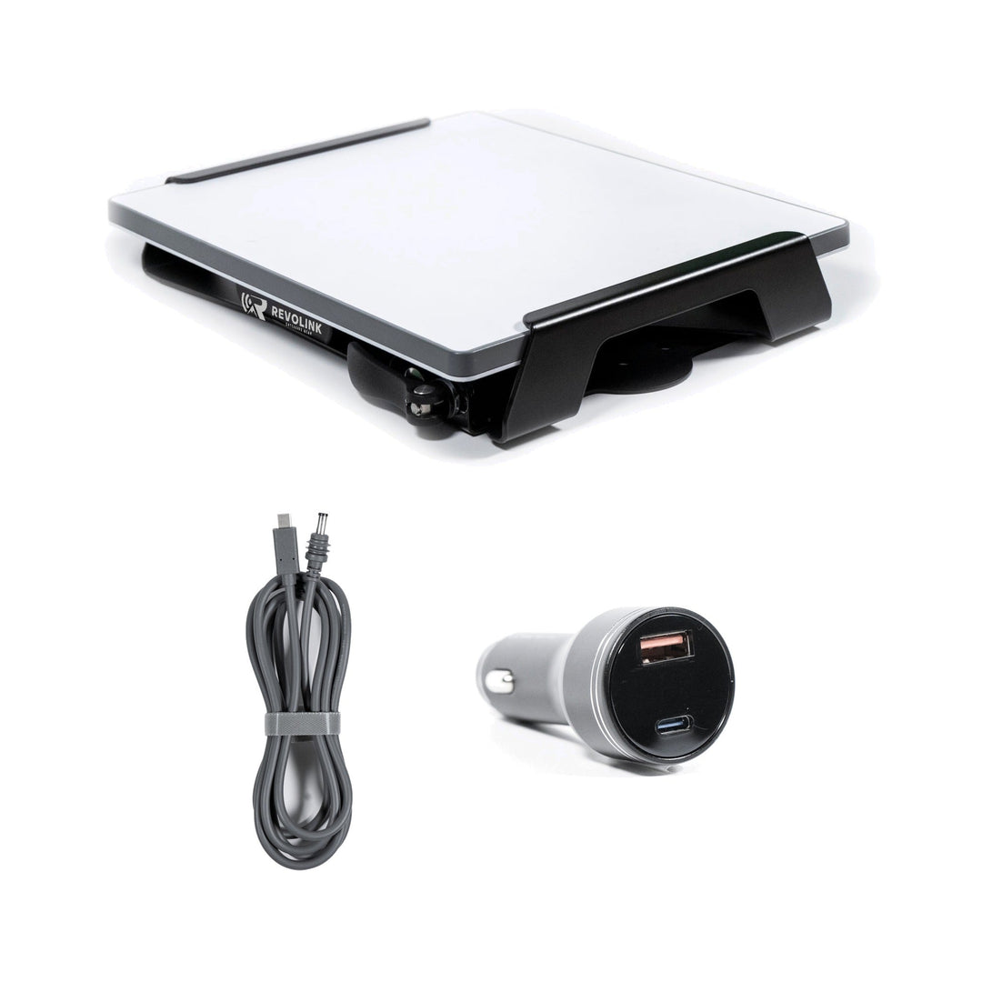 Starlink Mini Car Mount & Power Kit in black: Quick Release Mount, USB-C power cable and 12V car charger