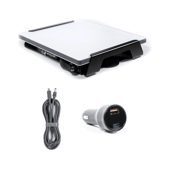 Starlink Mini Car Mount & Power Kit in black: Quick Release Mount, USB-C power cable and 12V car charger
